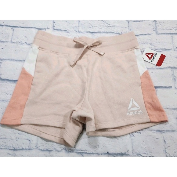 Reebok Pants - Reebok WOMENS SIZE L Shorts Pink White Colorblock Relaxed Shorts